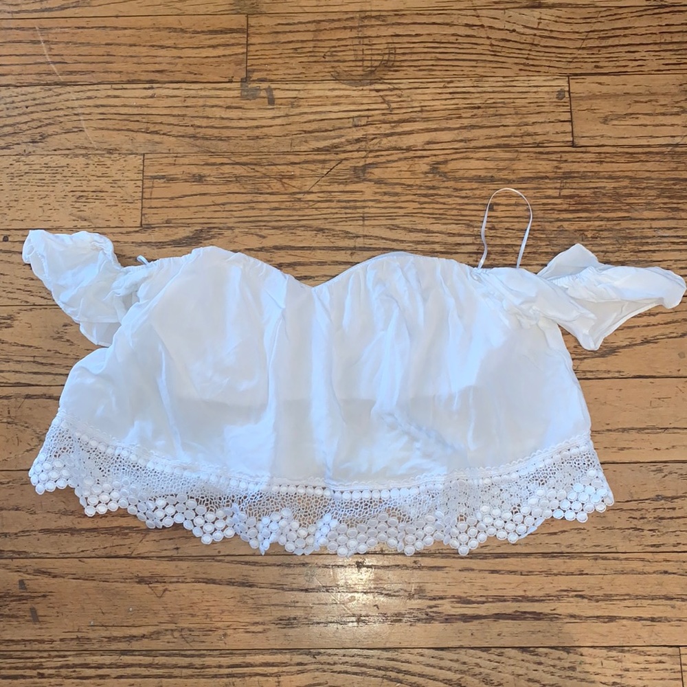 strapless cropped blouse